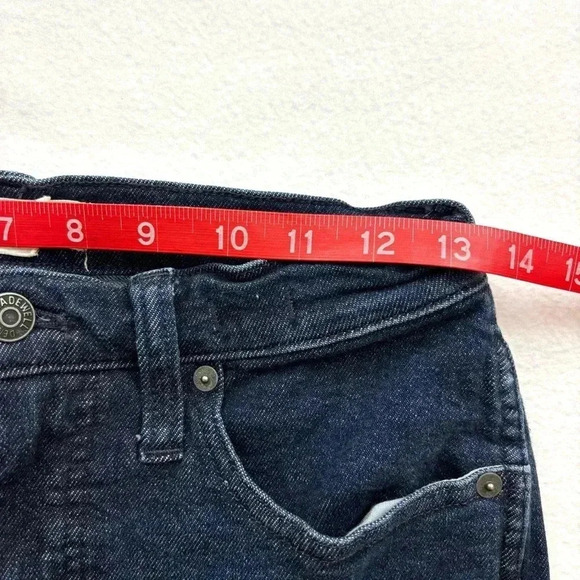 MADEWELL 10” Highrise Skinny Med Wash Faded Whisker Stretch Ankle Jean Size 27 - Picture 12 of 15